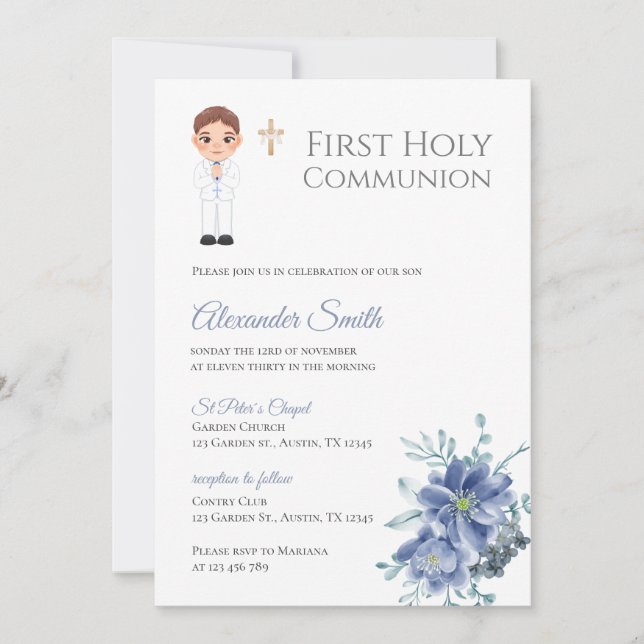 Erste Einladung zur Gemeinde Heiliger Junge (Vorderseite)