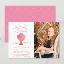 Erste Einladung zur Kommunion - Einladung für Mädc