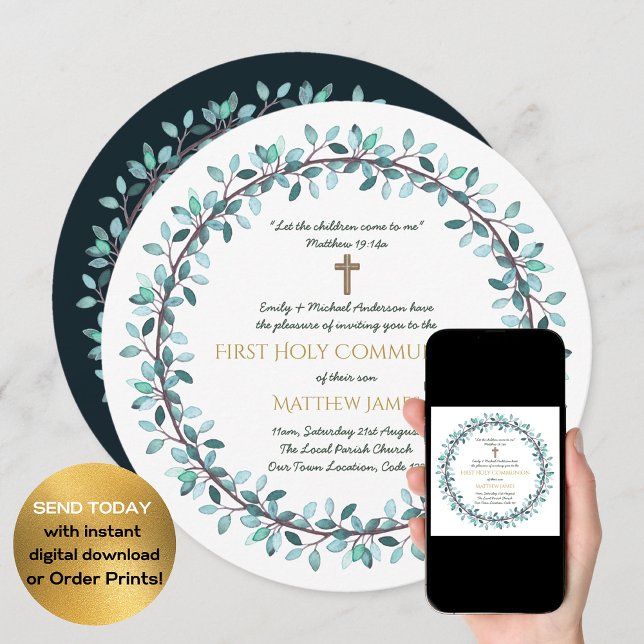 Erste Einladungen zu den Heiligen Kommunionen Boys (Von Creator hochgeladen)