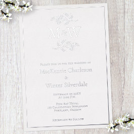 Erste Einsätze für Hochzeitscoupel Minimalistisch Folieneinladung