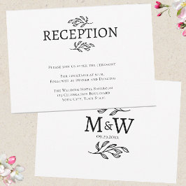 Erste Empfang-Karte für das Hochzeitcouple RSVP Karte