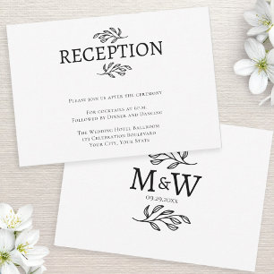 Erste Empfang-Karte für das Hochzeitcouple RSVP Karte