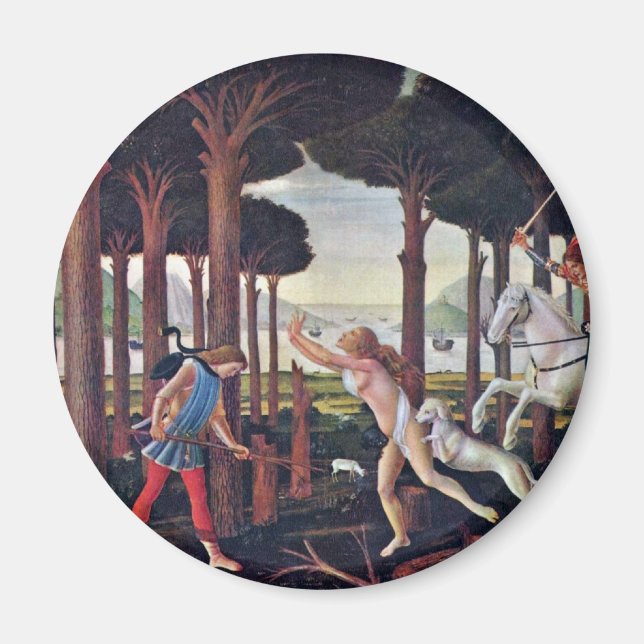 Erste Episode " von Botticelli Sandro Magnet (Vorne)