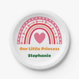 Erste Fahrt um das Rainbow 1. Geburtstag Foto Pappteller