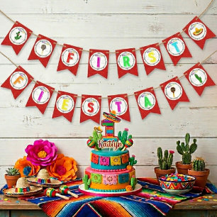 Erste Fiesta Farbige mexikanische 1. Geburtstagsfe Wimpelkette