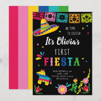 Erste Fiesta, keine Zeit zum Geburtstag Einladung