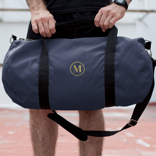 Erste Fitness der Blue Monogram Custom Gold Navy Duffle Bag