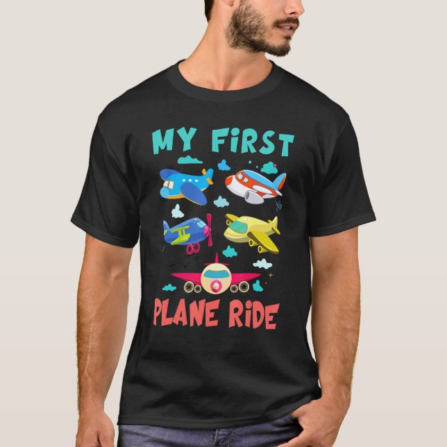 Erste Flug meines ersten Flugzeugs Jungs Gir T-Shirt (Vorderseite)