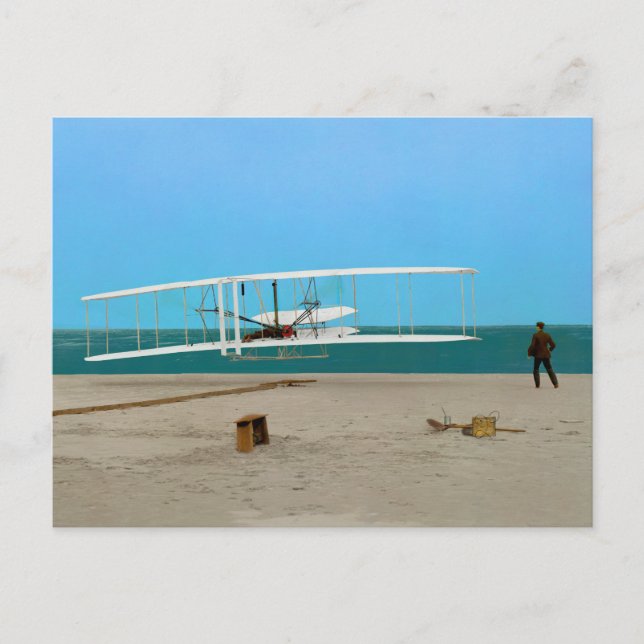 Erste Flugpostkarte Postkarte (Vorderseite)