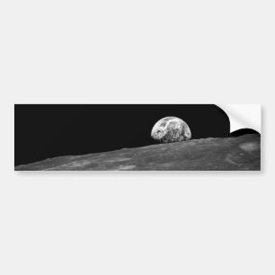 Erste Fotografie von einem Earthrise genommen Autoaufkleber
