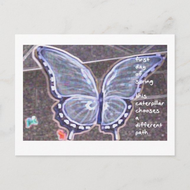 Erste Frühlingstag Postkarte (Vorderseite)