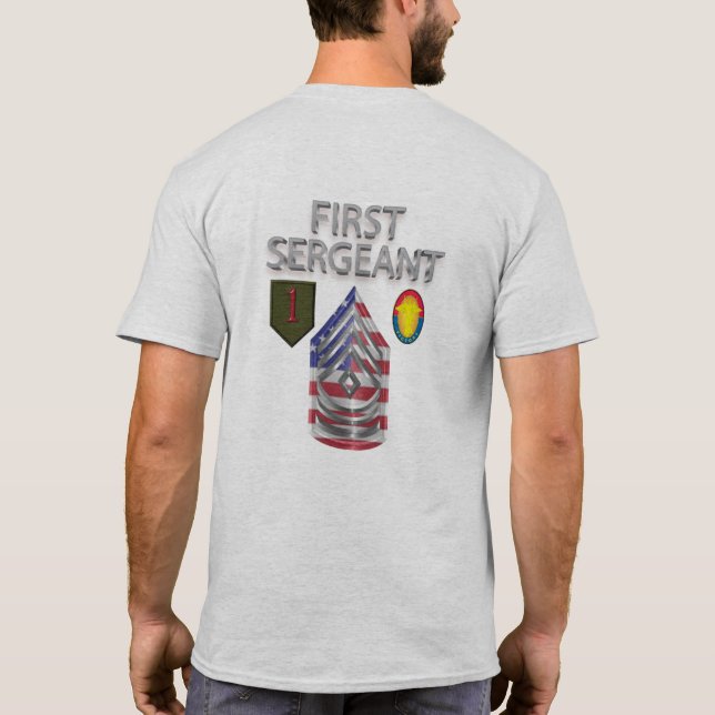 Erste Funktion der Abteilung Infanterie T-Shirt (Rückseite)