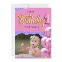 Erste Geburtstags Baby Girl Foto Design