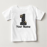 Erste Geburtstags-Hummel-Bienen-personalisierter T