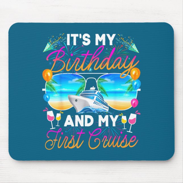 Erste Geburtstags-Kreuzfahrt Geburtstagsfeier Mousepad (Vorne)