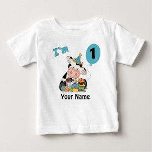 Erste Geburtstags-Kuh Baby T-shirt