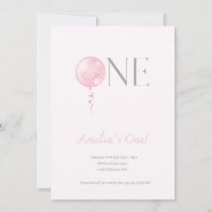 Erste Geburtstagsballon Einladung zum Geburtstag