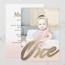 Erste Geburtstagsblush Pink Gold Girls Foto