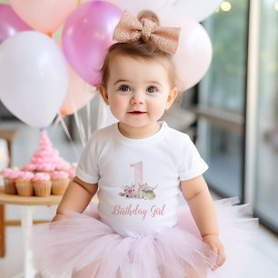 Erste Geburtstagsfeier für kleines Reh personalisi Baby T-shirt