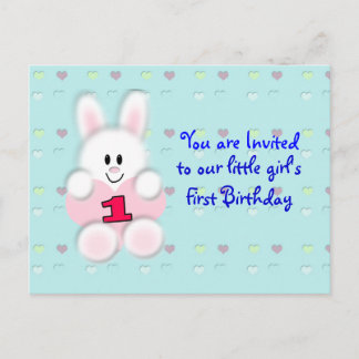 Erste Geburtstagskarte Einladungspostkarte