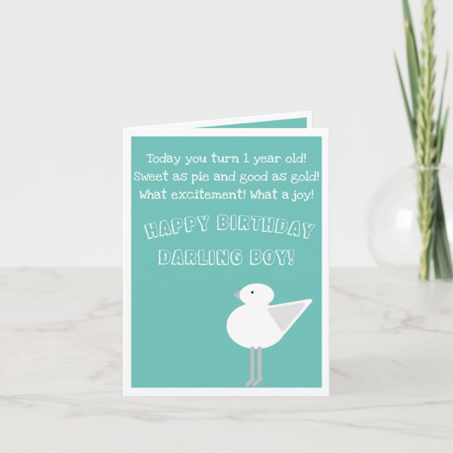 Erste Geburtstagskarte Karte (Vorderseite)