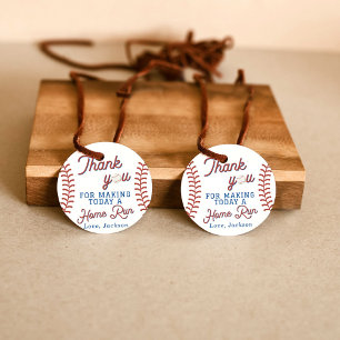 Erste Geburtstagsparty Baseball Danke Tags Geschenkanhänger