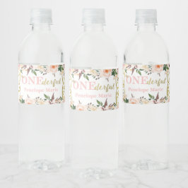 Erste Geburtstagsparty Wasserzeichen, Boho Wasserflaschenetikett