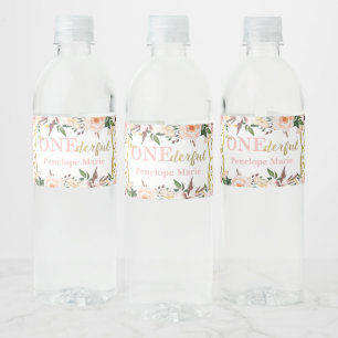 Erste Geburtstagsparty Wasserzeichen, Boho Wasserflaschenetikett