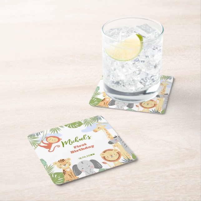 Erste Geburtstagszeitung Untersetzer mit niedliche (Vor Ort)