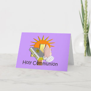 Erste Geschenke für heilige Kommunion Kinder Karte