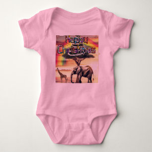 Erste glückliche Weihnachten aus Afrika Baby Strampler