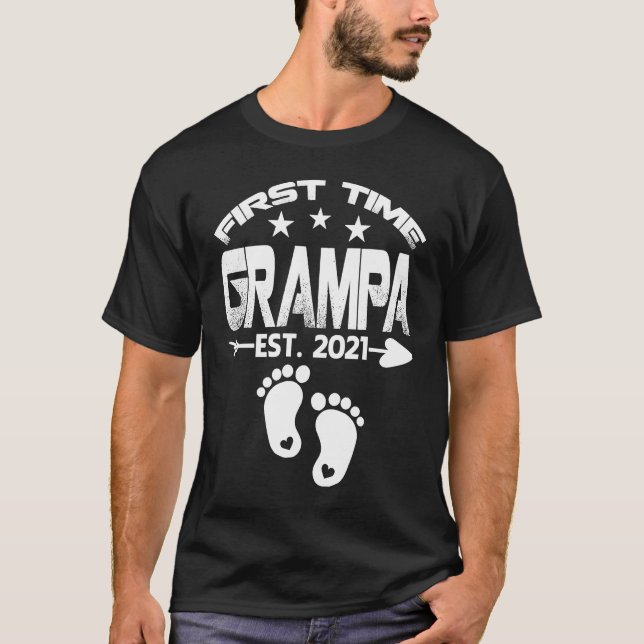 Erste Grampa 2021 Neue Grampa zum Baby T-Shirt (Vorderseite)