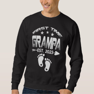 Erste Grampa 2023 Vatertag als Baby Sweatshirt