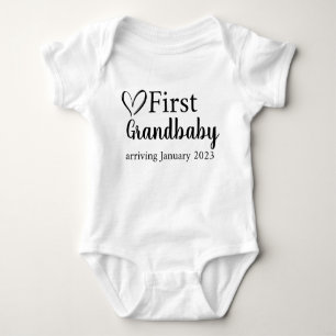 Erste Grandbaby kommt Custom Pregnancy Geschenk Baby Strampler