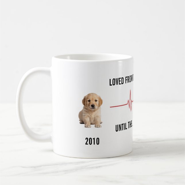 Erste Hallo Letzte Abschied Haustier Zeitstrahl Ta Kaffeetasse (Links)
