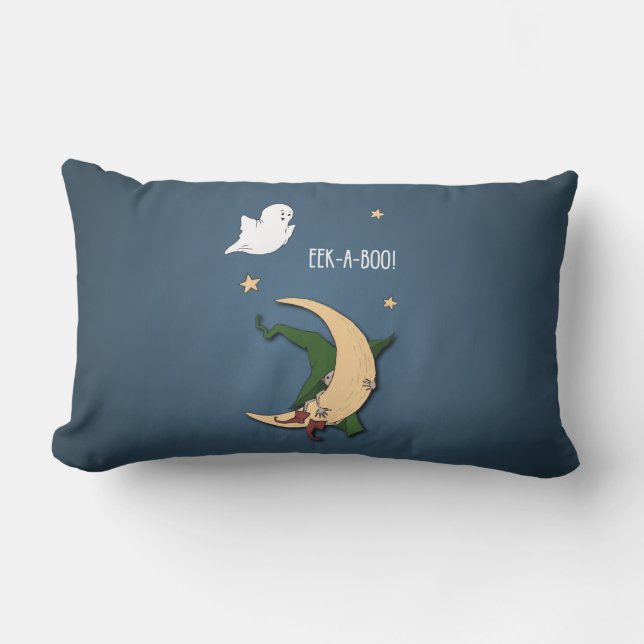 Erste Halloween Baby Flüchtige Blick A Boo Hexe mi Lendenkissen (Vorderseite)