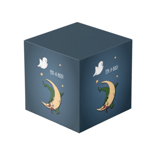 Erste Halloween Baby Flüchtige Blick A Boo Hexe mi Würfel (Rückseite Schrägansicht)