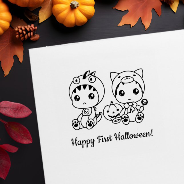Erste Halloween-Baby-Katze-Drachenkostüm Gummistempel (Von Creator hochgeladen)