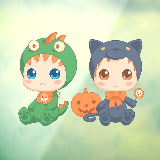 Erste Halloween Babys Black Cat Dragon Kostüm 2 Fensteraufkleber (Blatt 3)