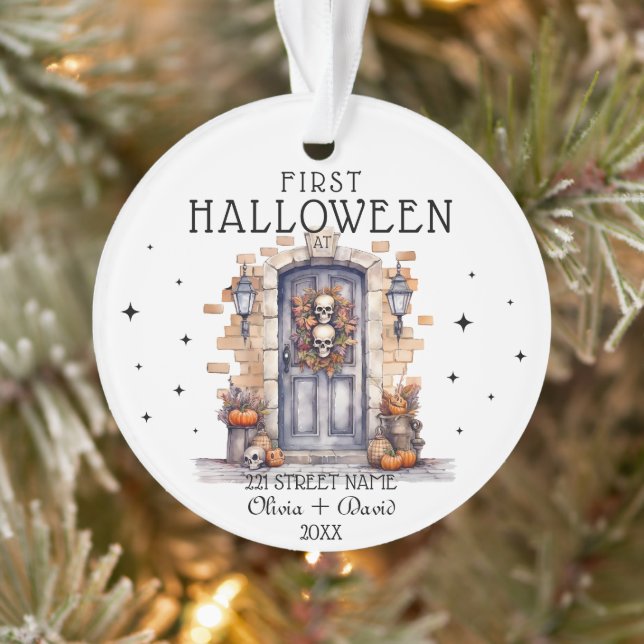 Erste Halloween bei neuer Zuhause-Adresse Personal Ornament (Baum)