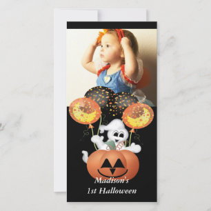 Erste Halloween-Fotokarte Feiertagskarte