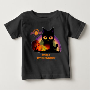 Erste Halloween-Katzenjungfrau Baby T-shirt
