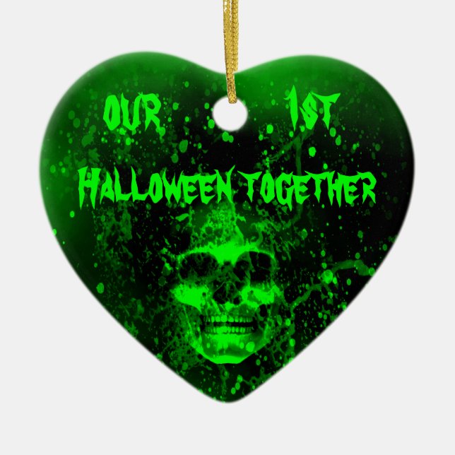 Erste Halloween Keramik Ornament (Vorne)