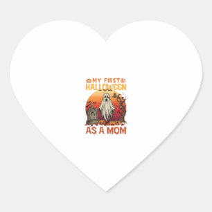Erste Halloween-Mutter-Geist-Grabstein-Kürbis_1 Herz-Aufkleber