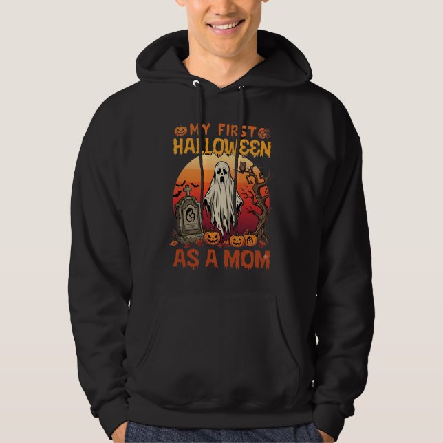 Erste Halloween-Mutter-Geist-Grabstein-Kürbis_1 Hoodie (Vorderseite)