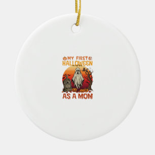 Erste Halloween-Mutter-Geist-Grabstein-Kürbis_1 Keramik Ornament