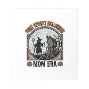 Erste Halloween-Mutter Vintage-Gravur Verzauberte  Notizblock