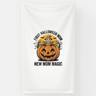 Erste Halloween-Mutter Vintage-Kürbis-Fledermaus-S Banner