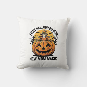 Erste Halloween-Mutter Vintage-Kürbis-Fledermaus-S Kissen