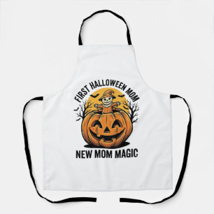 Erste Halloween-Mutter Vintage-Kürbis-Fledermaus-S Schürze